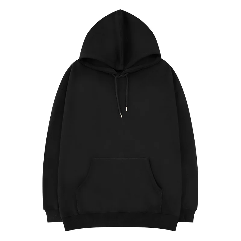 Толстовка брендовая однотонная Базовая осенне-зимняя плюшевая утепленная