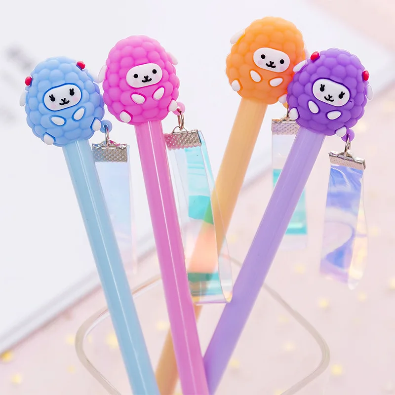 

0.5mm Cute Kawaii Curly hair doll Gel Pen Signature Pens Escolar Papelaria For Office School Writing Supplies Stationery Gift