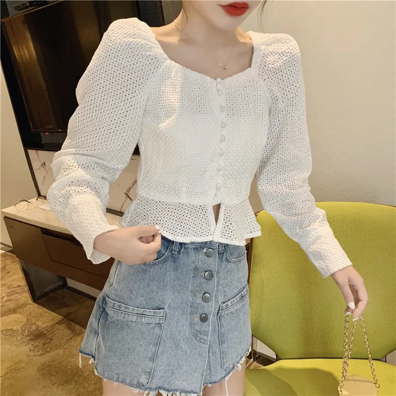 Новинка 2020 весенне-летняя и осенняя модная женская Повседневная Рабочая блузка