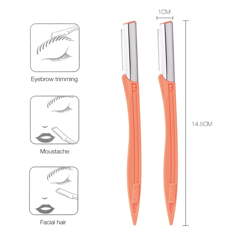 

Ladies Eyebrow Razor Shaper Trimmer Painless Pro Facial Hair Removal 2pcs New