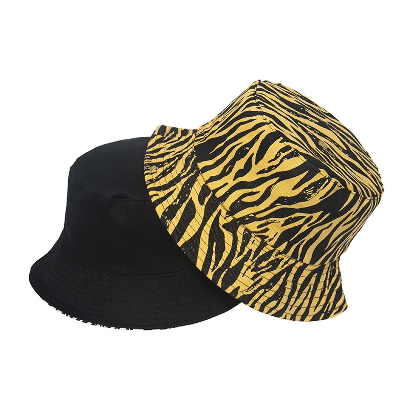 

Cotton Stripe Print Bucket Hat Fisherman Hat Outdoor Travel Hat Sun Cap Hats for Men and Women 382
