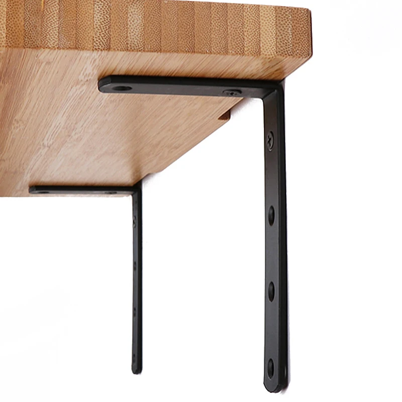 

Thickened L-Shaped Corner Brackets 90 Degree Shelf Bracket Connector Iron Angle Code Hardware Tool Steel Corner Brace Hardware