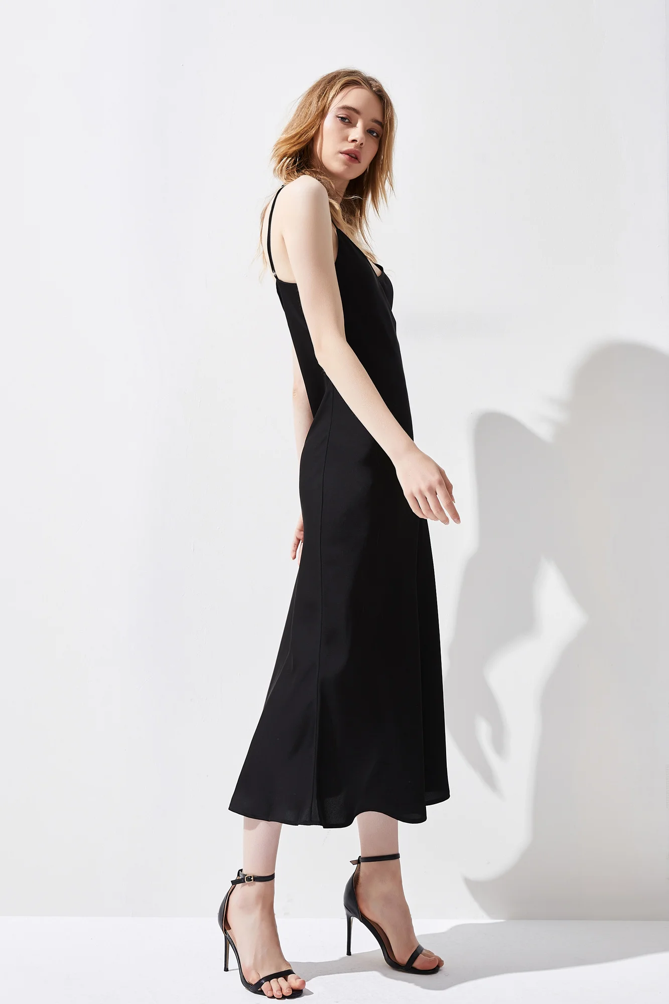 

Шифоновое платье-майка SHZQ с рельефным рисунком «рыбий хвост», облегающее летнее платье на подтяжках с защитой от морщин