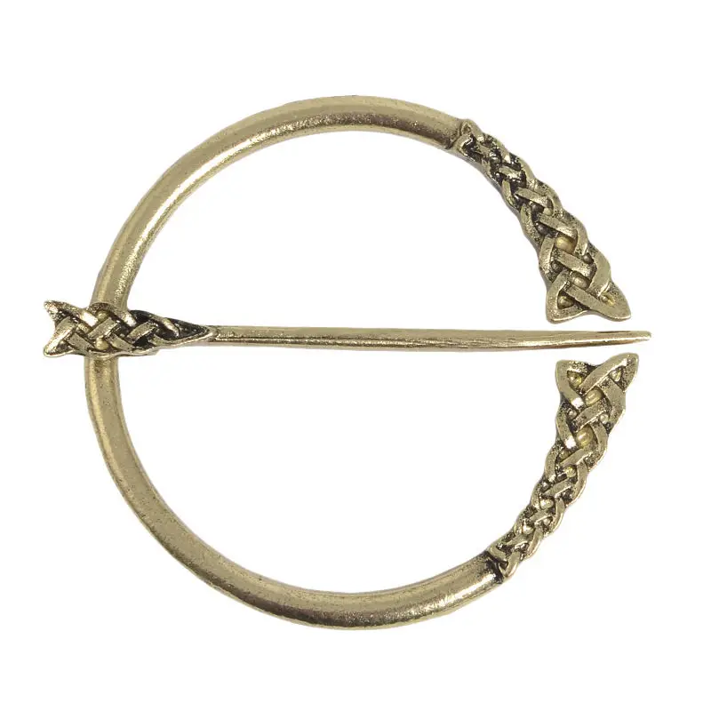 DoreenBeads Vintage Style Viking Brooch Round Antique Pewter Pirate Alloy Badge Pin 1 Piece | Украшения и аксессуары