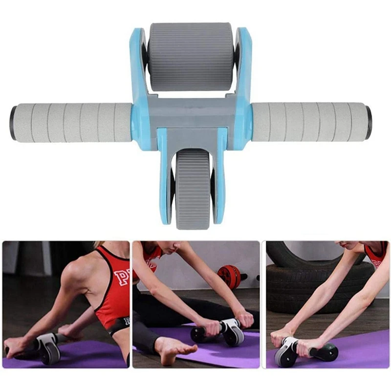 

2 Wheels Abinal Exercise Roller Wheel Ab Wheel Roller Muscle Exerciser Fitness Equipment with Knee Pad