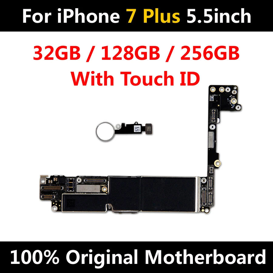 Оригинальная разблокированная материнская плата Clean ICloud для IPhone 7 Plus с/без Touch Id
