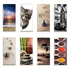 3D наклейка на холодильник, кот, Dophin, каменная пленка для холодильника, декоративная дверь холодильника, обои-покрытие восстанавливаемые аксессуары для кухни, Настраиваемые