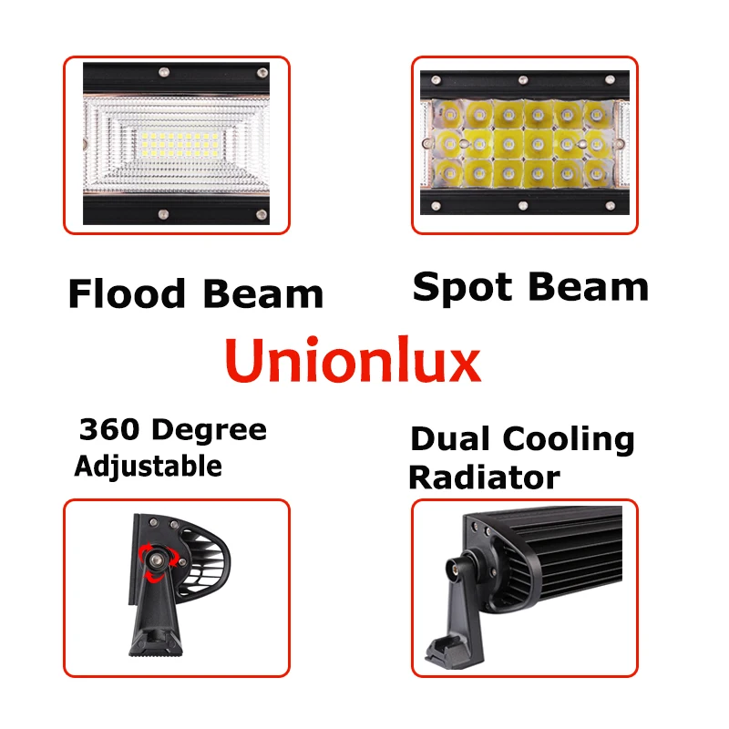 42 дюйма 540 Вт внедорожный светодиодный рабочий светильник бар комбинированная