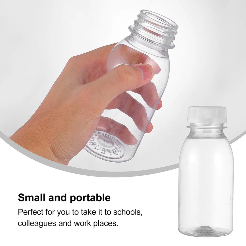 

12Pcs 250ML Water Bottles Transparent Yogurt Beverage Bottles