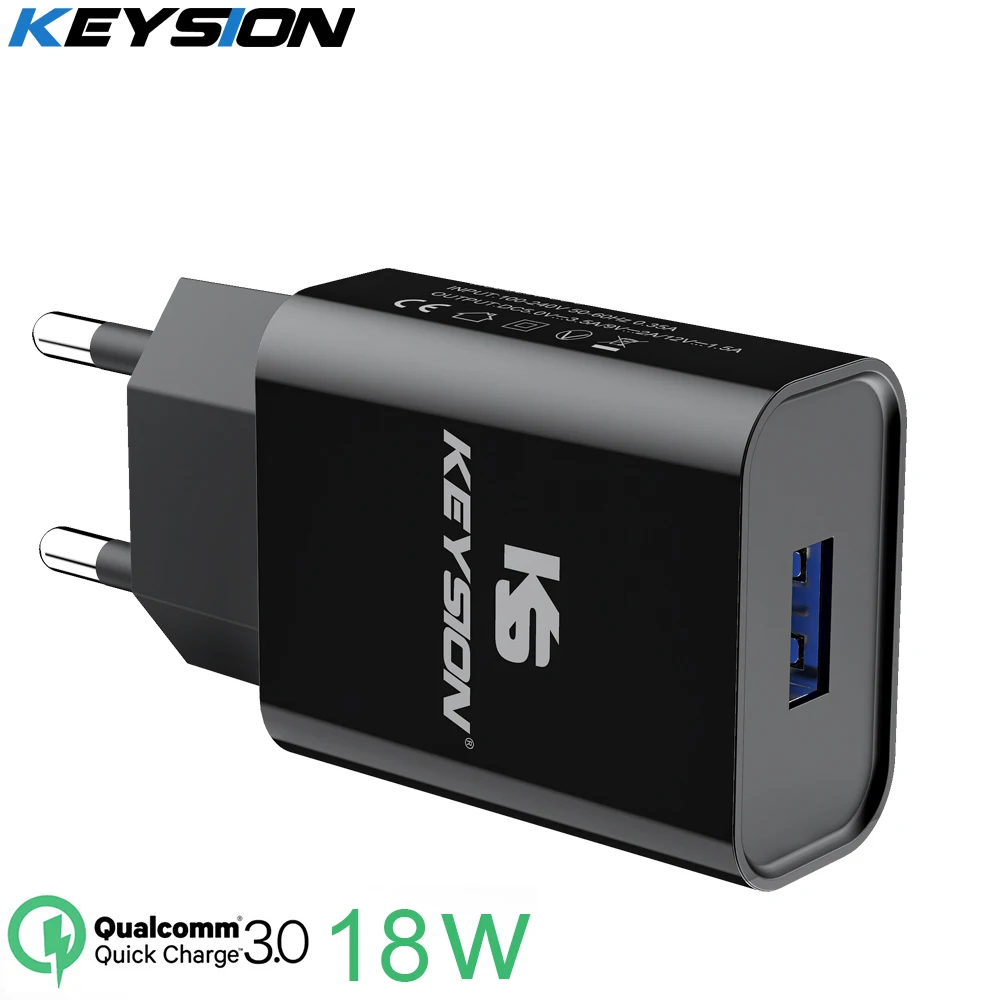 Быстрое зарядное устройство KEYSION 18 Вт Quick Charge 3 0 мобильный телефон европейская