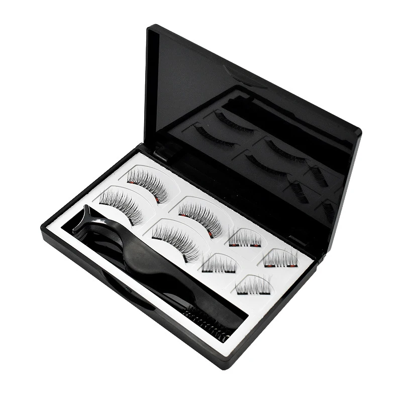 8 шт./компл. Толстые Накладные ресницы на магнитах 2 Магнит Магнитные Многоразовые