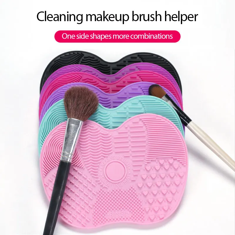 

Silicone Makeup Brush Cleaner Make Up Washing Brush Washing Cosmetic Foundation Makeup Brush Cleaner Pad Scrubber Board Tool