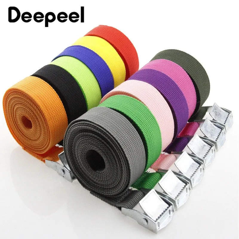 Deepeel 2 5 см с металлической пряжкой ремень галстук прочный сумка для багажа ремни