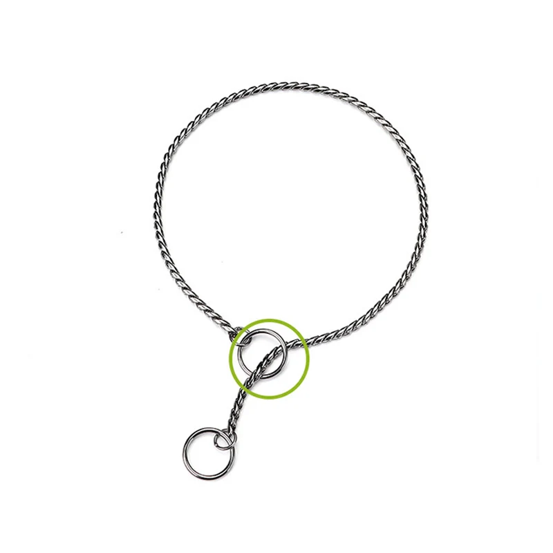 Металлические медные Нескользящие цепи для собак цепочка дрессировки змеи