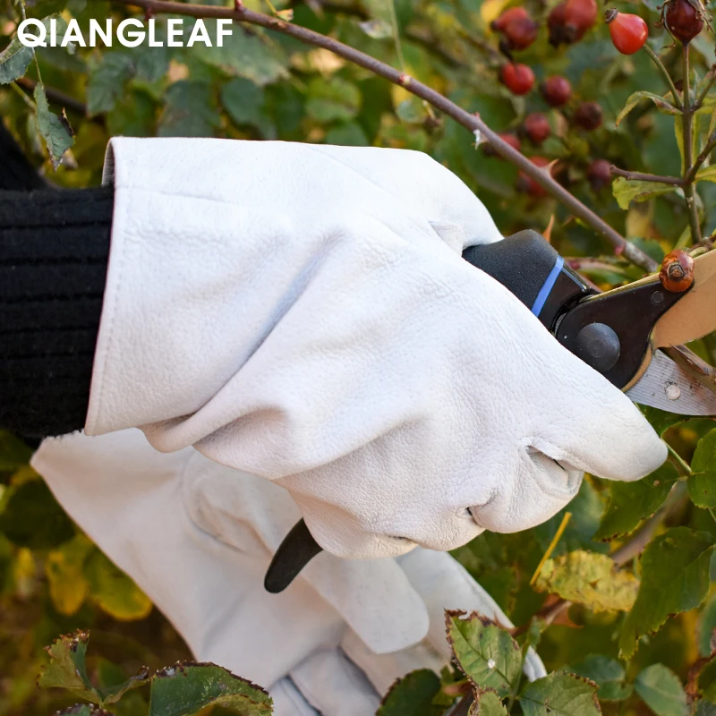 Брендовые защитные перчатки QIANGLEAF класса D варежки с белой зернистой