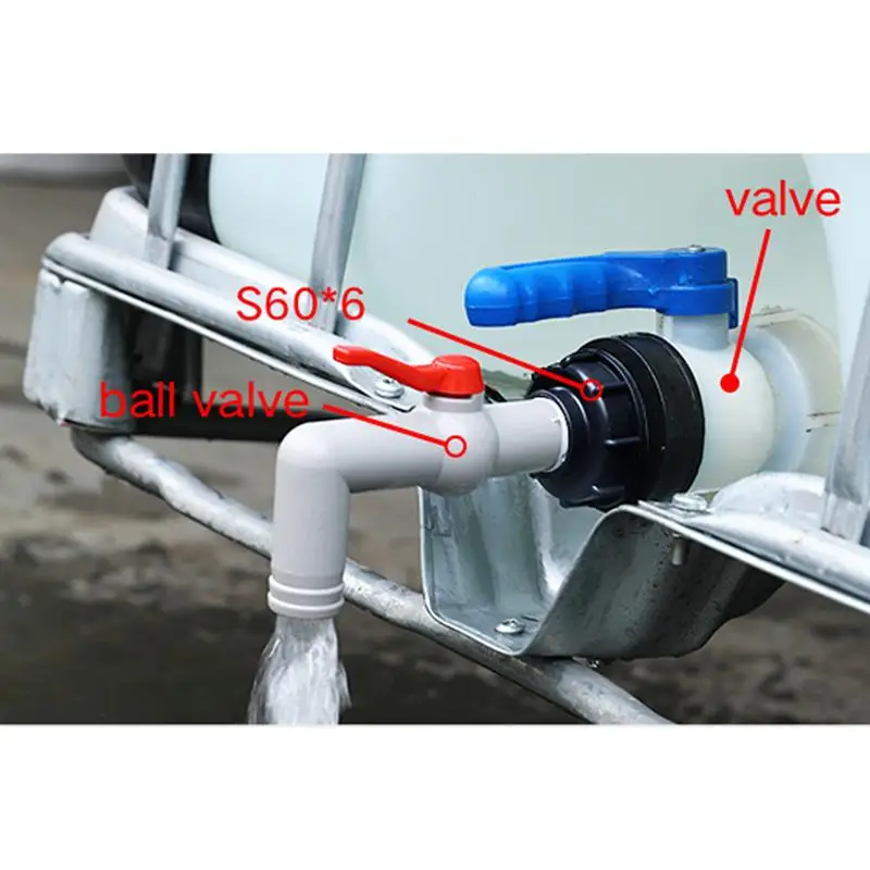 

IBC Tank Adapter Garden Hose Faucet Extender Connector Water Tank Adapter Accessories 1/2in 3/4in 1in