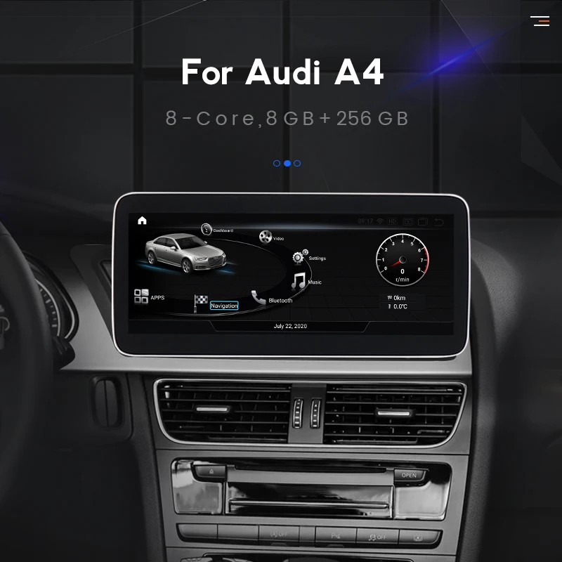NaviFly Qualcomm 8G + 256G Android 11 Автомобильная интеллектуальная система GPS радио для Audi A4 B8 A5