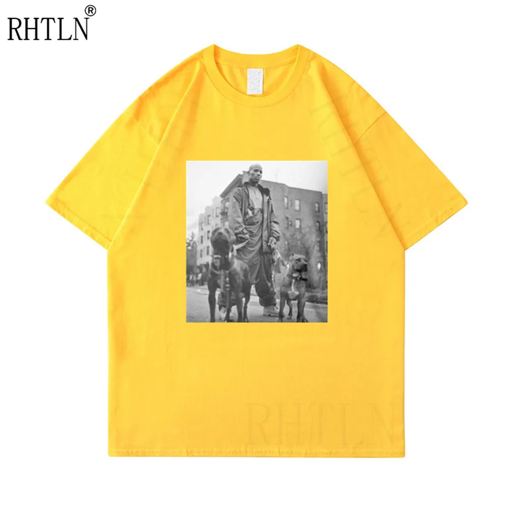 

Vintage Dmx T Shirt Men Cotton Cotton S-2Xl Vintage Dmx Rapper With Dogs Black And White 1990S 90S Flesh Of My Flesh Dark Man X