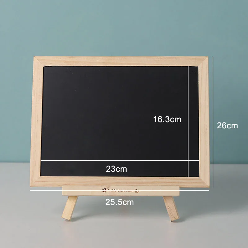 

Mini Blackboard Message Board Bracket Modern Style Sided Children's Writing Board Home Accessories Vintage Decor Wood Supplies