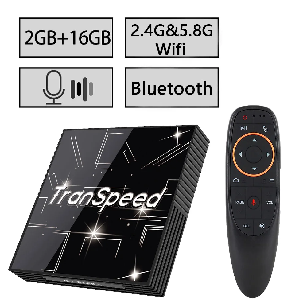 2G 16G vioce remote Tr66 Android 9,0 ТВ приставка 3D 4K 2,4G& 5,8G Wifi Bluetooth 4G 64G Google Voice assistantмедиаплеер Бесплатные приложения очень быстрая верхняя коробка - Цвет: 2G 16G vioce remote