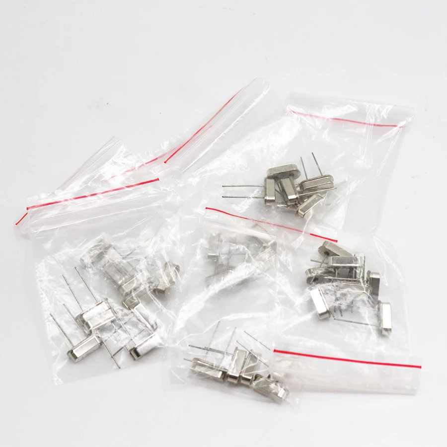 hc-49s DIP Crystal Oscillator electronic Kit resonator ceramic quartz resonator   7values X 5PCS 32.768K 6 8 10 12 11.0592 16MHZ