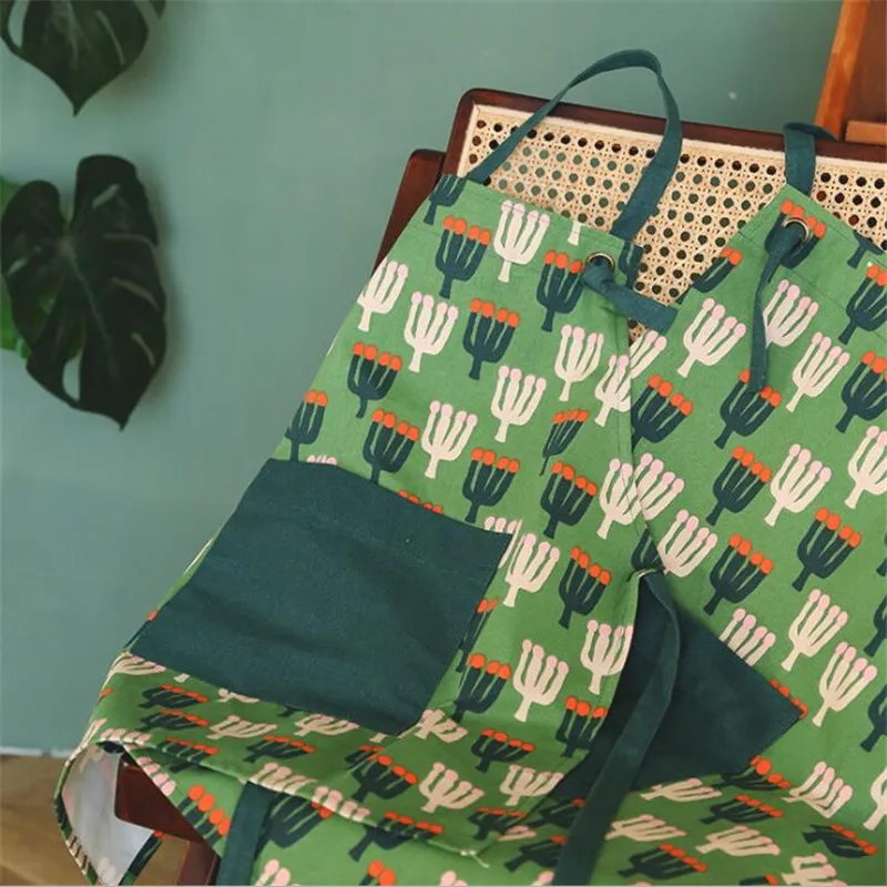 

Cotton Parent-child Apron Sleeveless Kitchen Apron Children Adult Aprons with Pocket Bib Waterproof Oil Cooking Baking Overalls