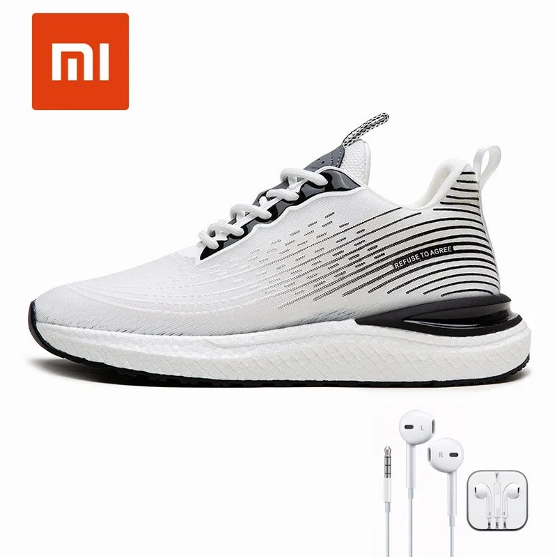 

XiaoMi Mijia Men Sport Shoes Sneakers Sneaker 5 5th Men Running Lightweight Breathable 4D Fly Woven Upper Washable
