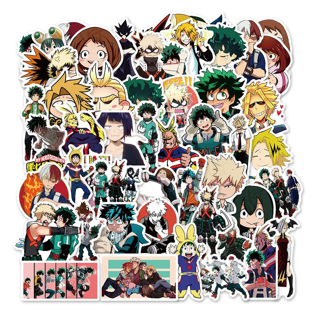 50 шт. водонепроницаемые чемоданы для ноутбука гитары скейтборда My Hero Academia