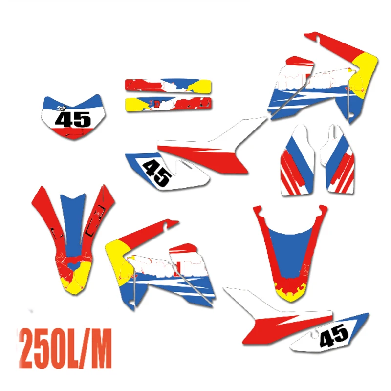 For 12-18 CRF250L/M Free Customized Motorcycle Graphics Stickers Sticker Kit Decal for Honda CRF 250L/M 20012- 2018 2013 2014 | Автомобили