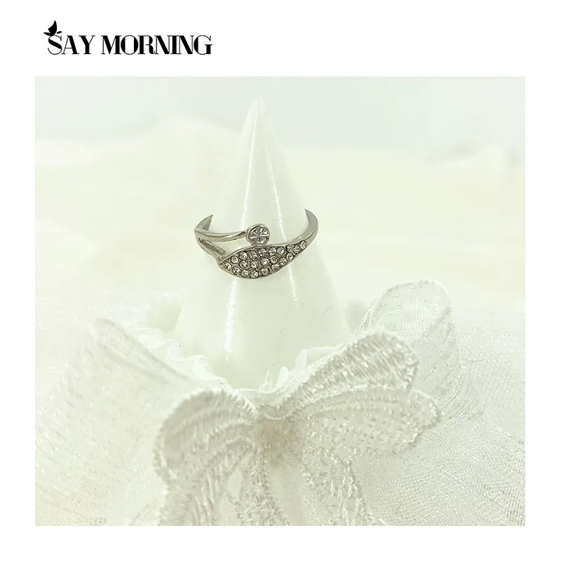 SAY MORNING 2020 серебряное циркониевое круглое геометрическое кольцо для модных