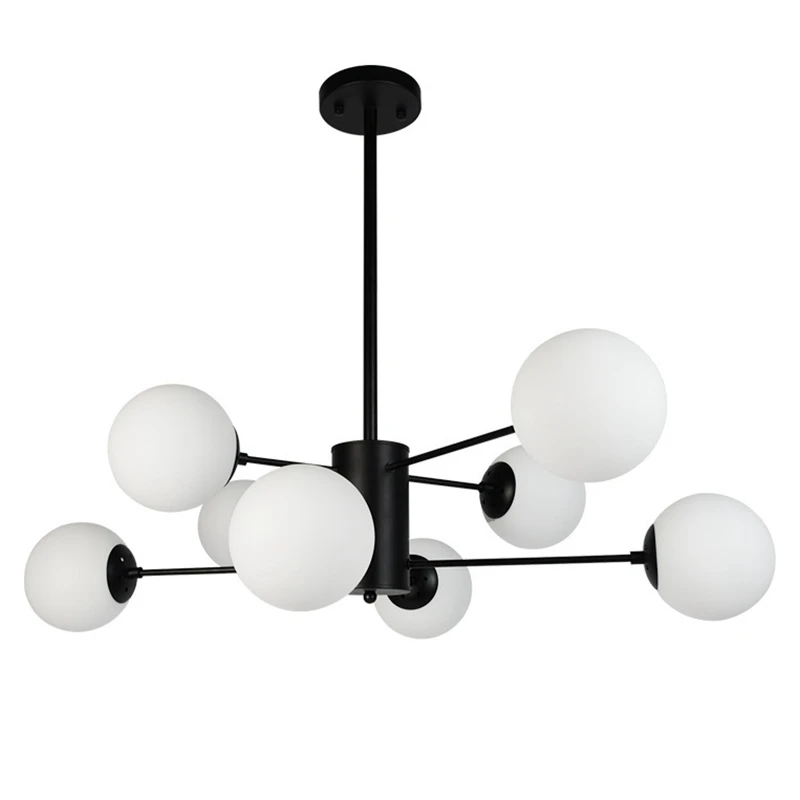 

Glass Ball Lamp Chandelier Lighting Metal Pendant Chandelier for Living Room Kitchen Pendant Lights Loft Fixture Room Decoration