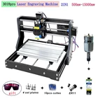 Лазерный гравировальный станок CNC 3018 Pro, 3-осевой гравировальный станок для фрезерная Деревообработка 0,5-15 Вт, поддерживает автономную лазерную резку сделай сам