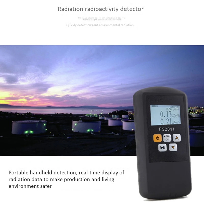 FS2011 детектор излучения счетчик Гейгера бета гамма рентгеновский с сигнализацией