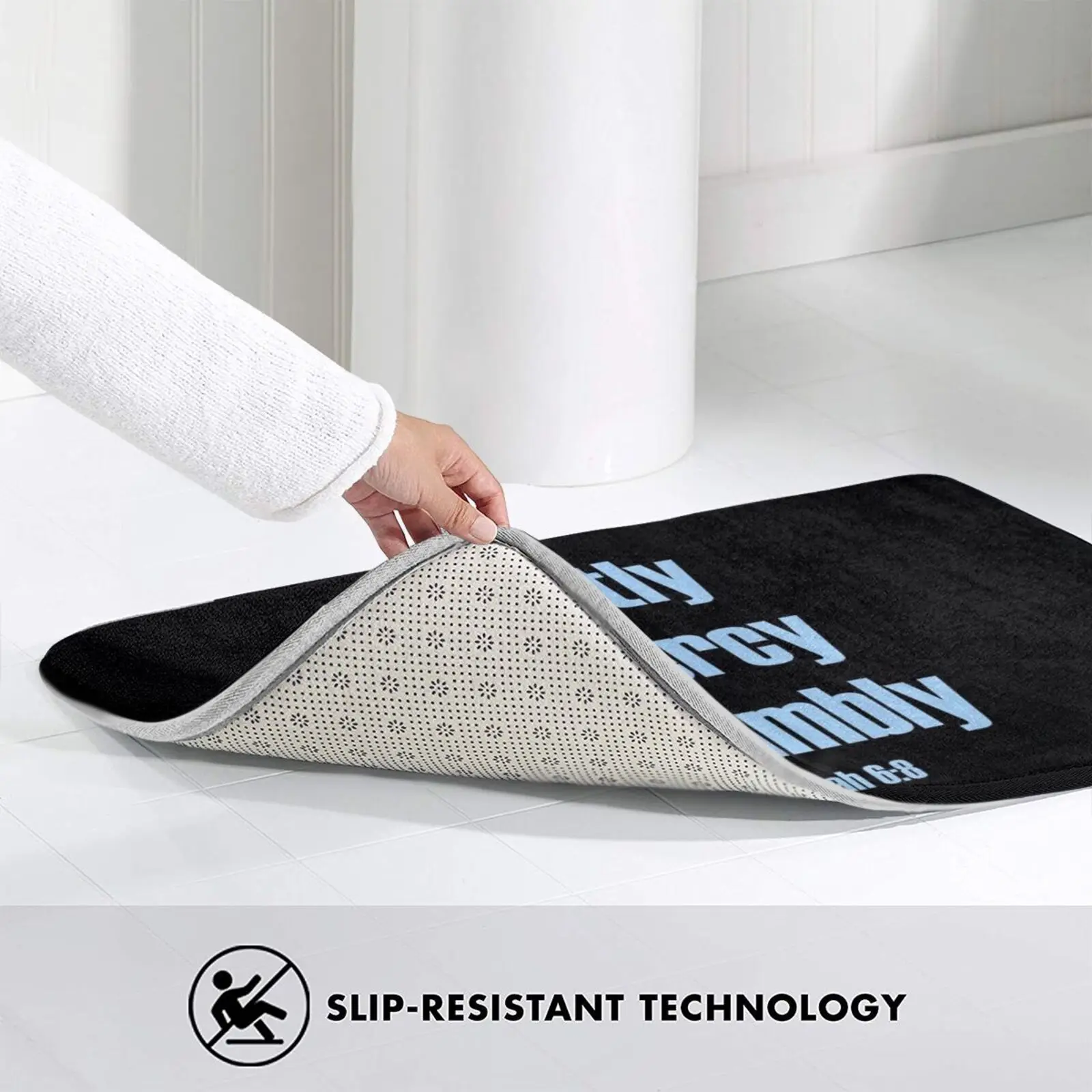 Любовное милосерждение-синий 3D товары для дома коврик ног стоп христианский