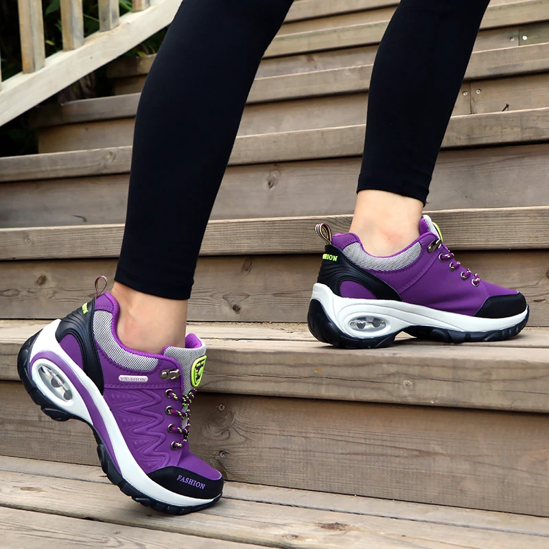 

Women Winter Waterproof Warm Hiking Boots Outdoor Walking Climbing Ankle Boot Female Air Cushion Damping Trekking Shoes