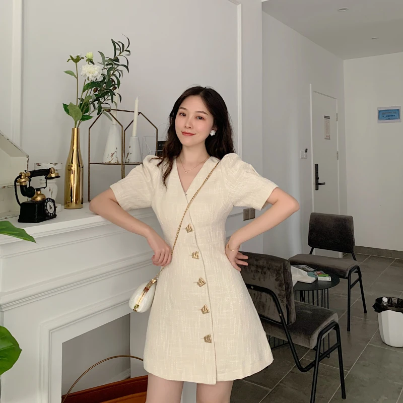 

Элегантное темпераментное маленькое платье, женское летнее платье, новое нежное женское простое ТРАПЕЦИЕВИДНОЕ ПЛАТЬЕ в стиле ретро для ум...