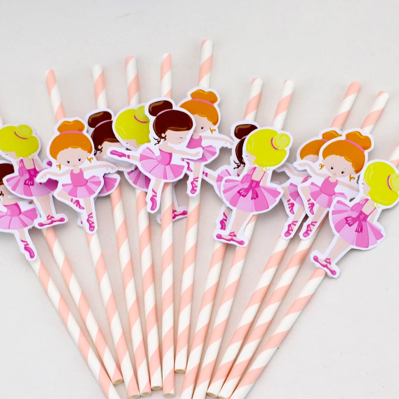 Балерина коробка для попкорна на день рождения топпер торта соломинки
