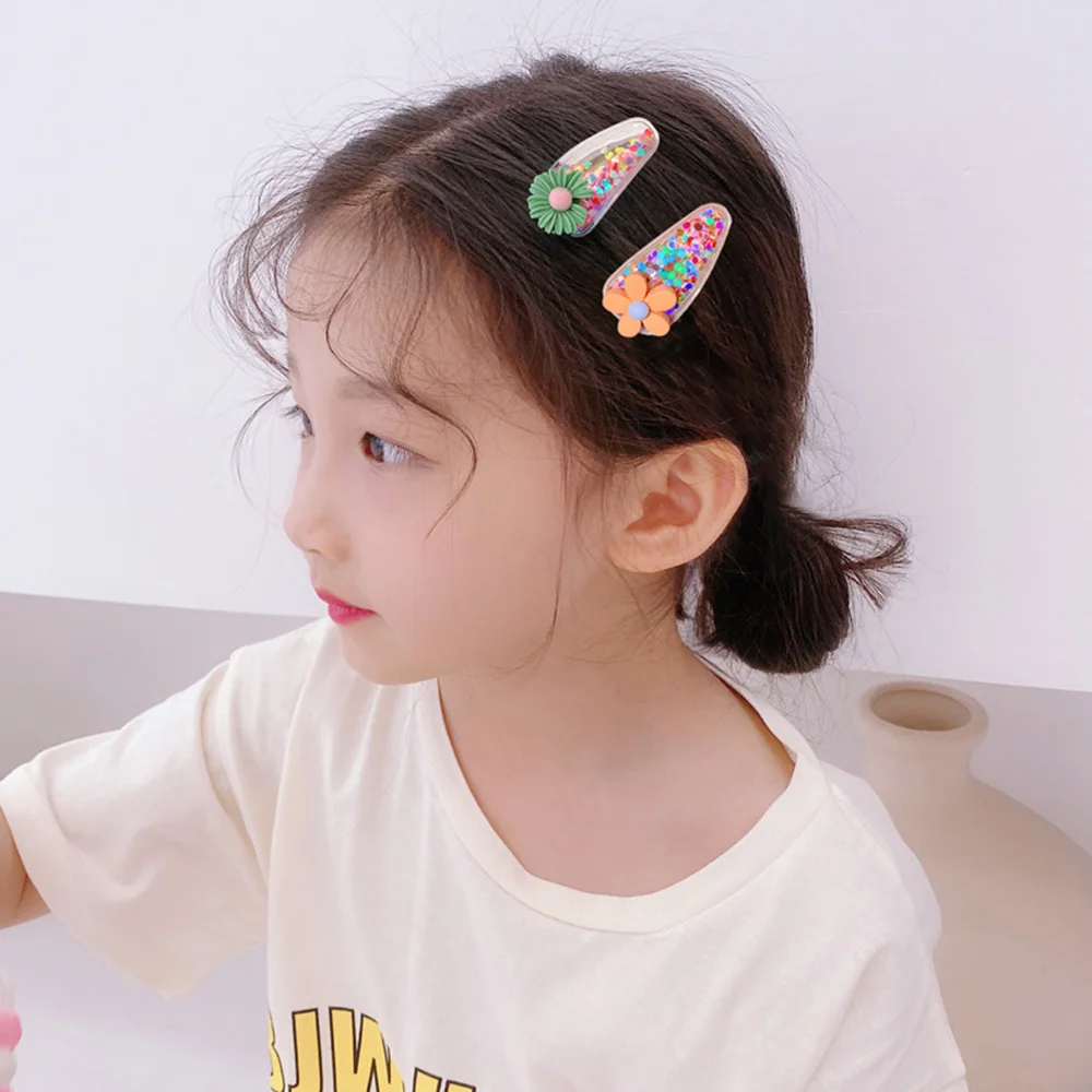 

5pcs/set Daisy Girls Broken Card Korean Children Side Clip Hairpin Bangs Clip Card Broken Hair Bangs Clip Side Hairpin 2021 New