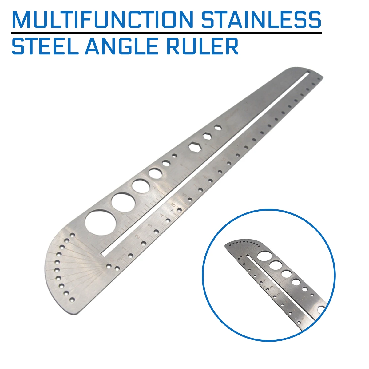 Multifunction Ruler Compasses Protractor Stainless Steel Hexagon Scale Tool | Инструменты