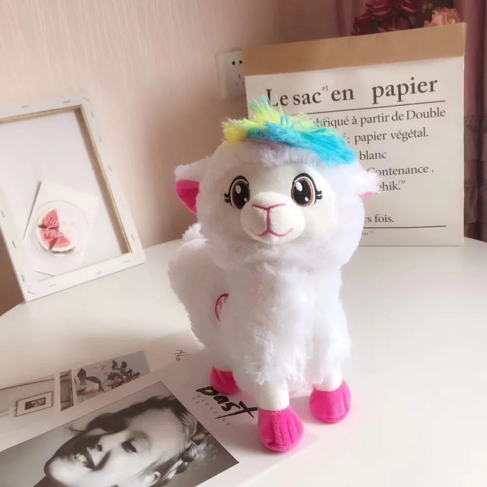 Дропшиппинг ZuruPets живая электронная Альпака плюшевая игрушка ходячая Альпака состаренная плюшевая игрушка кукла Радуга лошадь лама животные игрушки