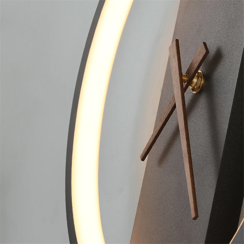 

Modern Nordic LED Wall Lamp Acrylic Clock And Watch Light A Variety Of Decorative Lights In Living Room Dining Room Bedroom