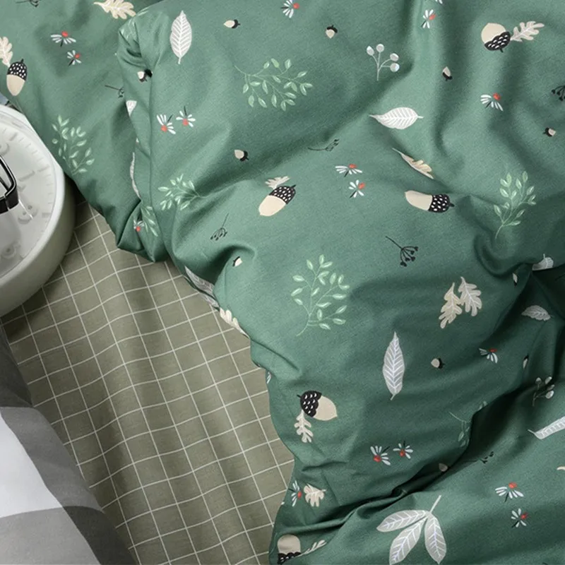 

Half Meter Green Mood Flower Grass Plaid Print 100% Cotton Bedding Fabric For Bed Cover Pillow Bed Sheet Four-Piece Sleeve T1102