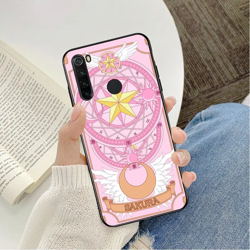 Cardcaptor Sakura Black Soft Shell Phone Cover For Redmi 8 K20 Note4 Note5 5A 7 Note6 8pro Coque Shell Mobile Cover