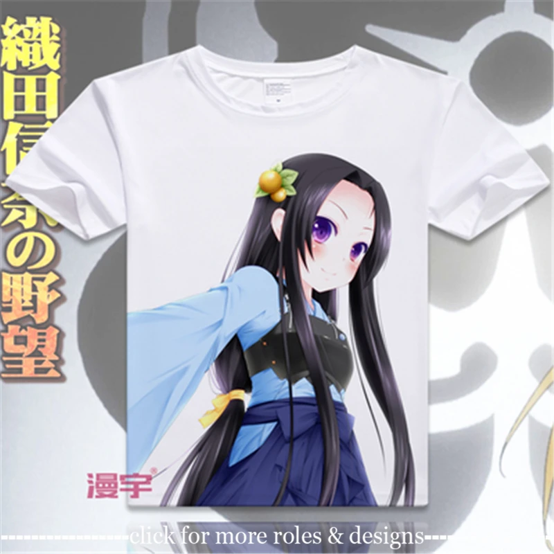 

The Ambition of Oda Nobuna Nobuna Oda Cosplay Costume Cloth Unisex Short Sleeve T Shirt T-shirt