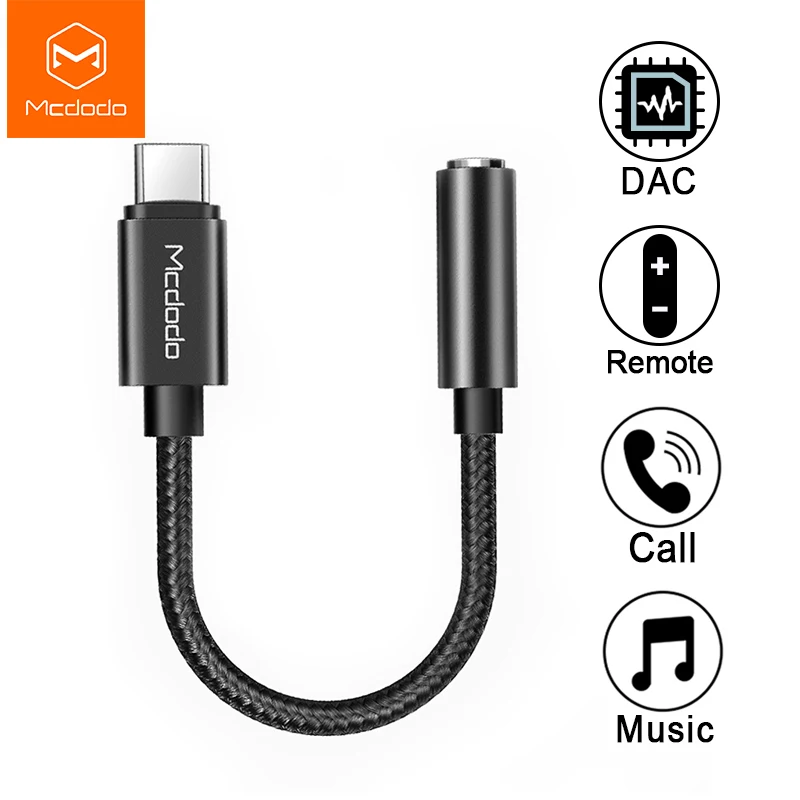 Переходник для наушников Mcdodo с USB Type C на 3 5 мм адаптер OTG Hi-Fi DAC аудио Aux кабель iPad Pro