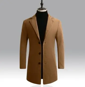 khaki 5XL белые длинные пальто мужские королевские синие стимпанк мужские Kahaki ветровки приталенные модные Длинные куртки мужские тренчи серый - Цвет: khaki