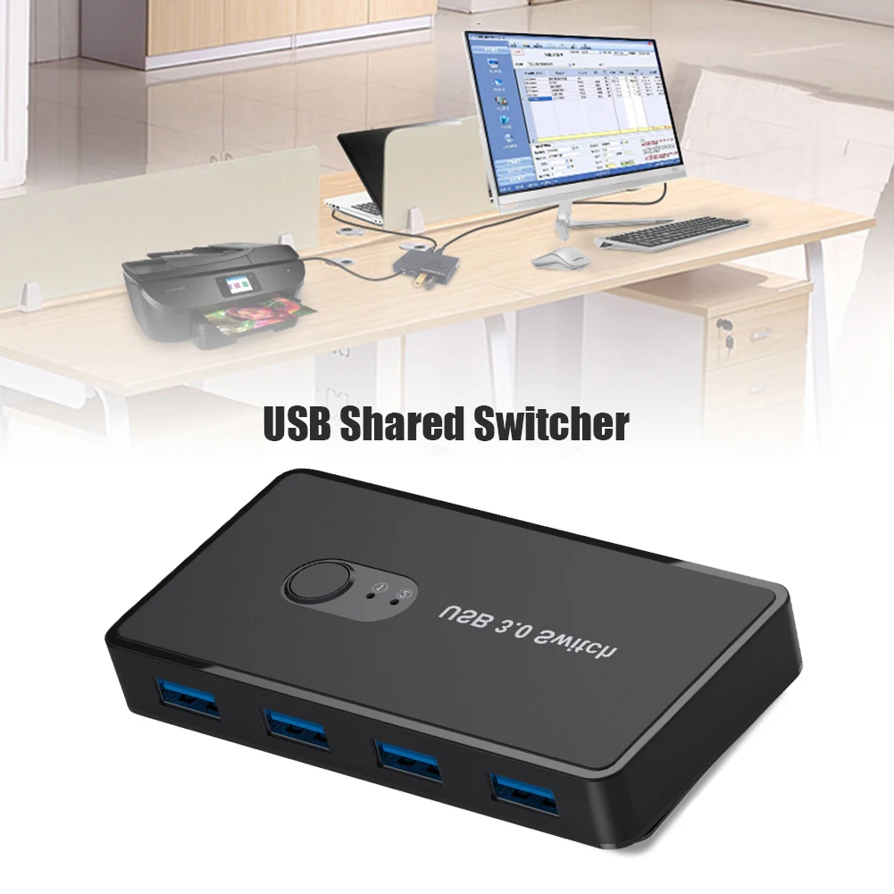 

2Pcs Switcher Peripheral Sharing Switch Mouse Keyboard Scanner Printer Sharing 4 USB Devices for Keyboard USB Switch