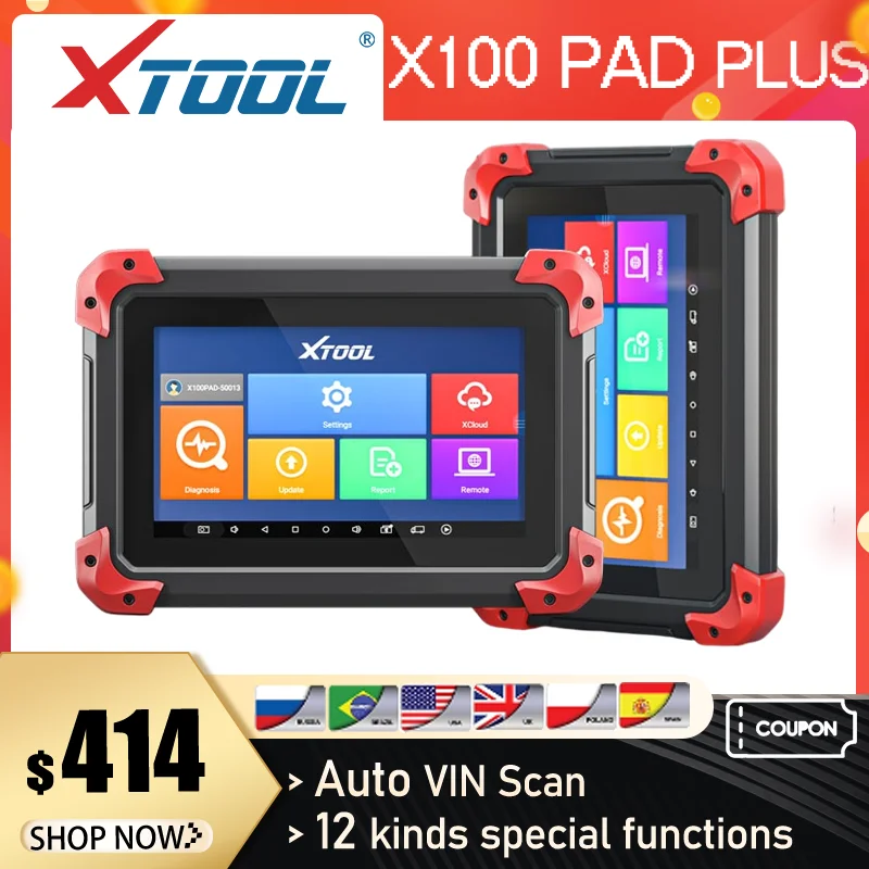 XTOOL X100 PAD PLUS OBDII Автомобильный диагностический инструмент новейший Auto VIN Scan Key