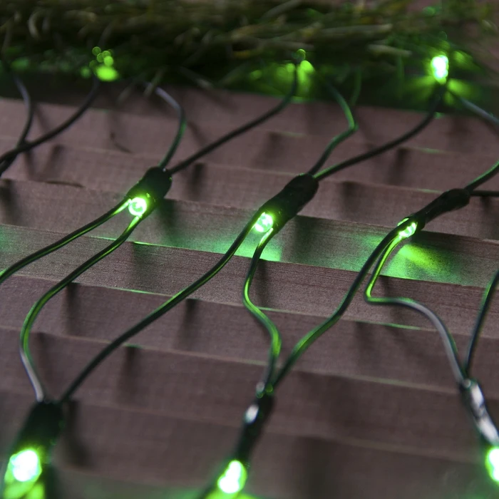 Гирлянда "Сеть" уличная УМС 2 х 1.5 м 3W LED-192-220V нить тёмная свечение зелёное |