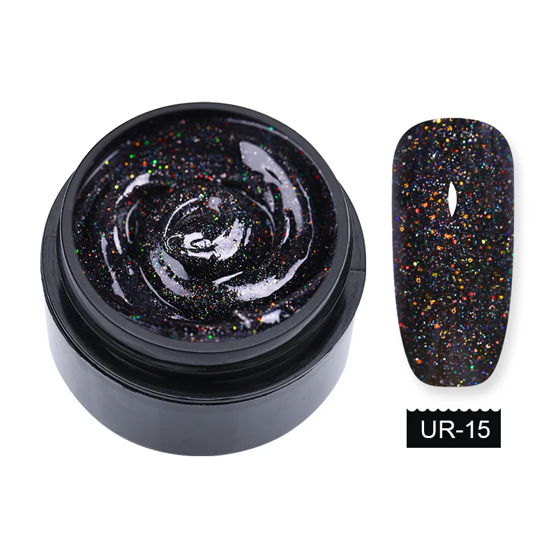 Glitter15 UR SUGAR 15 мл сверкающий Удлинительный УФ-гель лак мерцающий высокая твердость удлиннение ногтей художественные советы инструменты строительный УФ-гель лак - Цвет: Glitter15